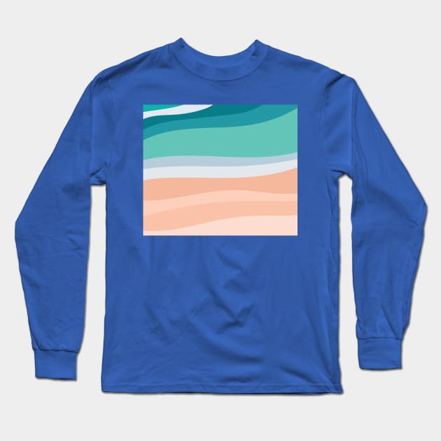 Pastel Beach Long Sleeve T-Shirt by nelloryn